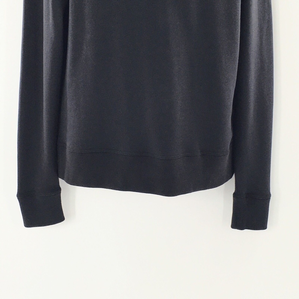 Billy Reid Mens Shawl Neck Pullover Black Cotton Jersey Sweatshirt Knit Sz M - Picture 6 of 14